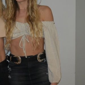 Adika off the shoulder crop top